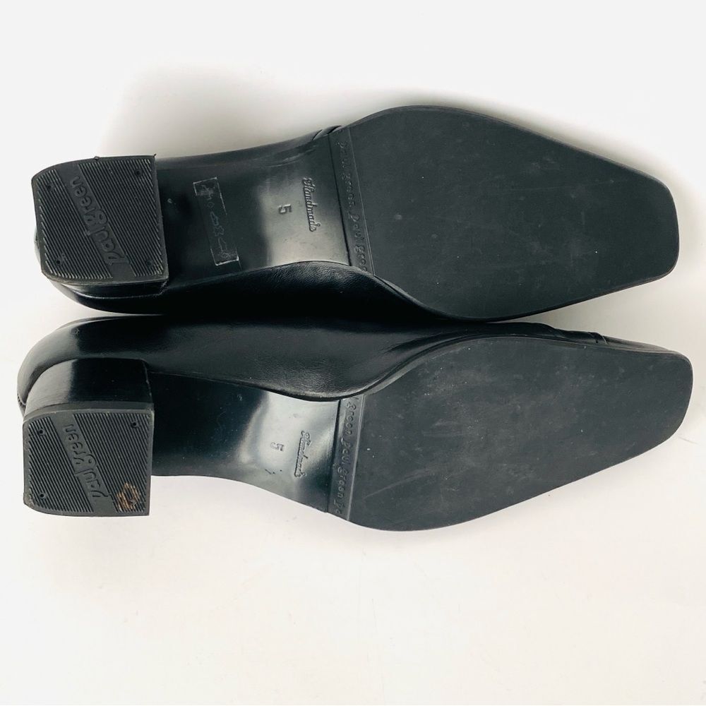 Paul Green Women’s Handcrafted Black Leather Block Heel Shoes UK Sz 5 (US 7.5) - Picture 7 of 13